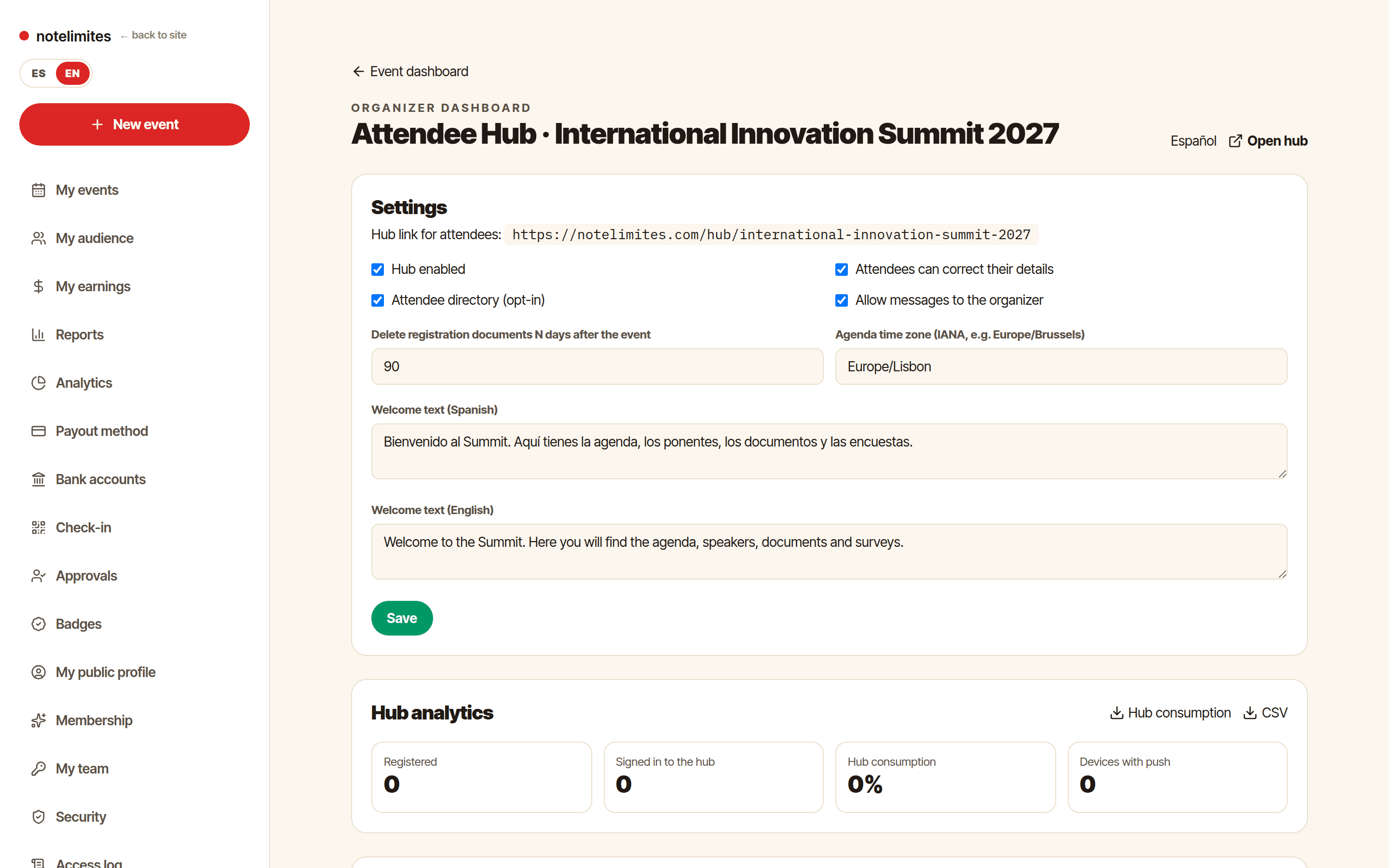 Attendee Hub