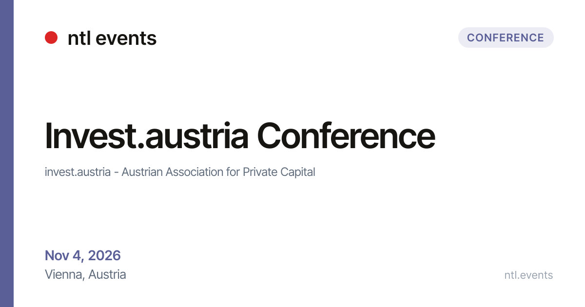 Invest.austria Conference | NTL Events