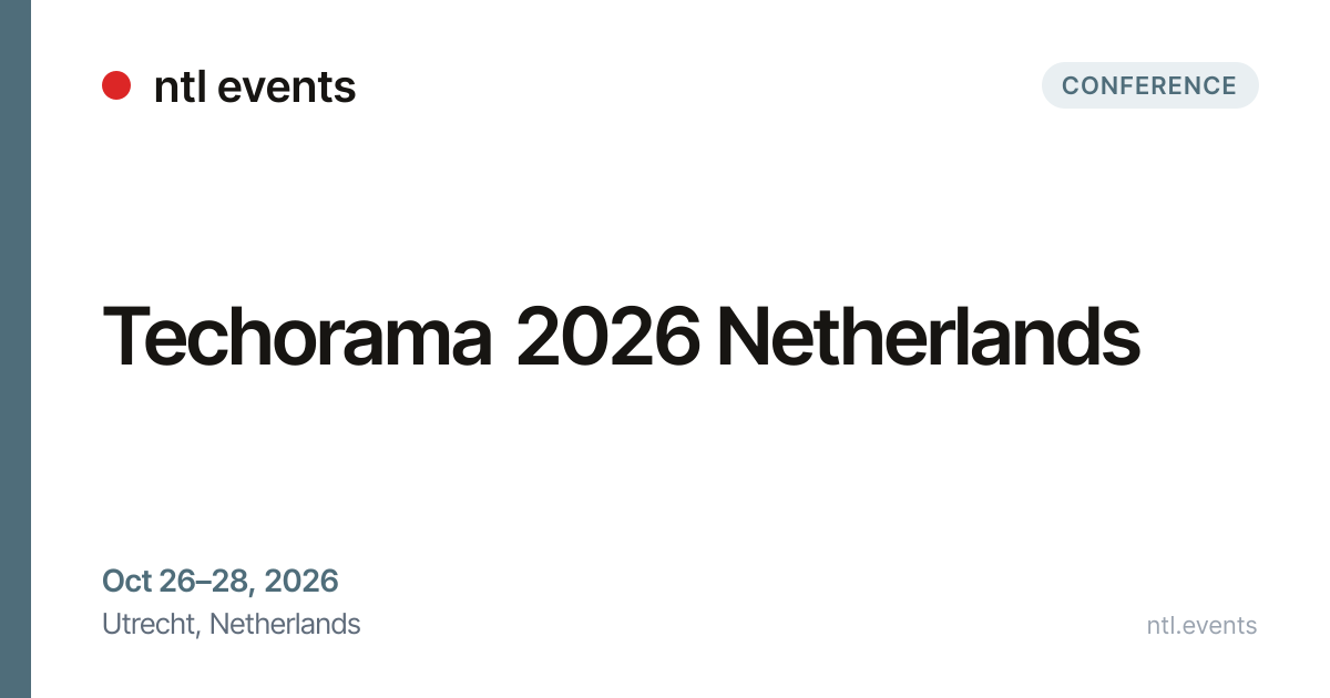 Techorama 2026 Netherlands | NTL Events